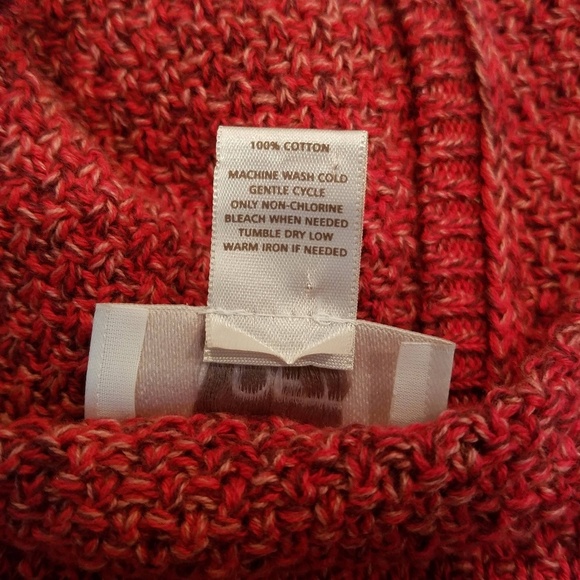 Ann Taylor LOFT Orange Speckled Firecracker Crochet Bib Sweater – Size Medium - Picture 5 of 5